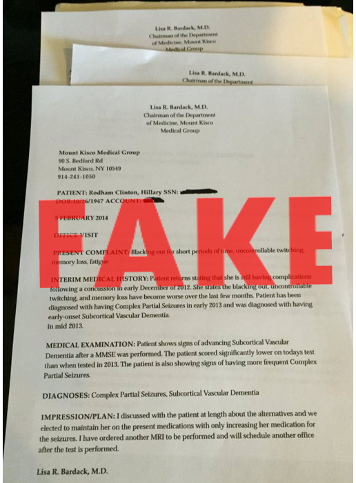elections hrc health fake dr report hrc fakedoc1